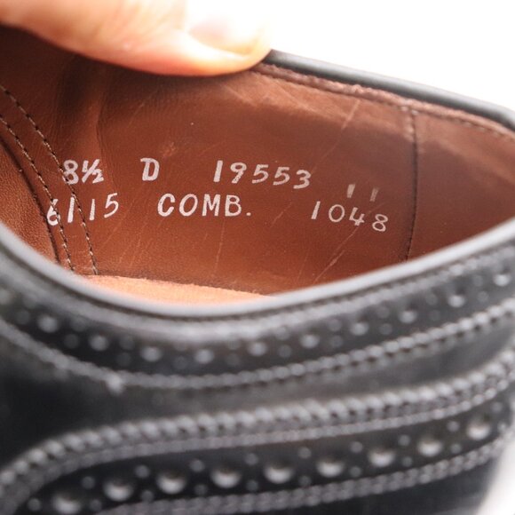 Allen Edmonds Strand Cap Dress Shoes Men\'s 8.5 D Black Leather Medallion USA main image 8